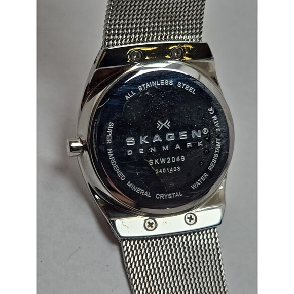 Skagen Asta SKW2049 Womens Watch Quartz Silver Crystals Mesh Band New Battery - Picture 10 of 10